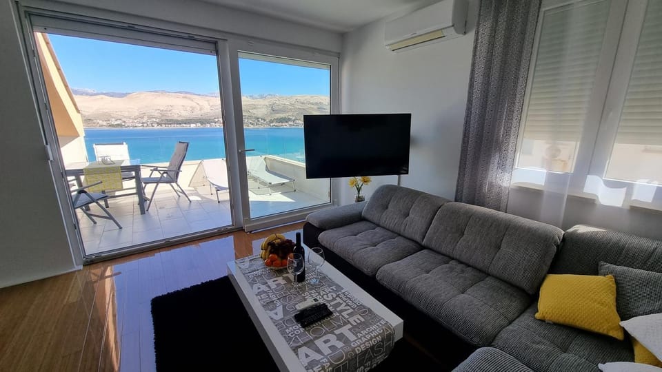 Living room, Seating area, Sea view
