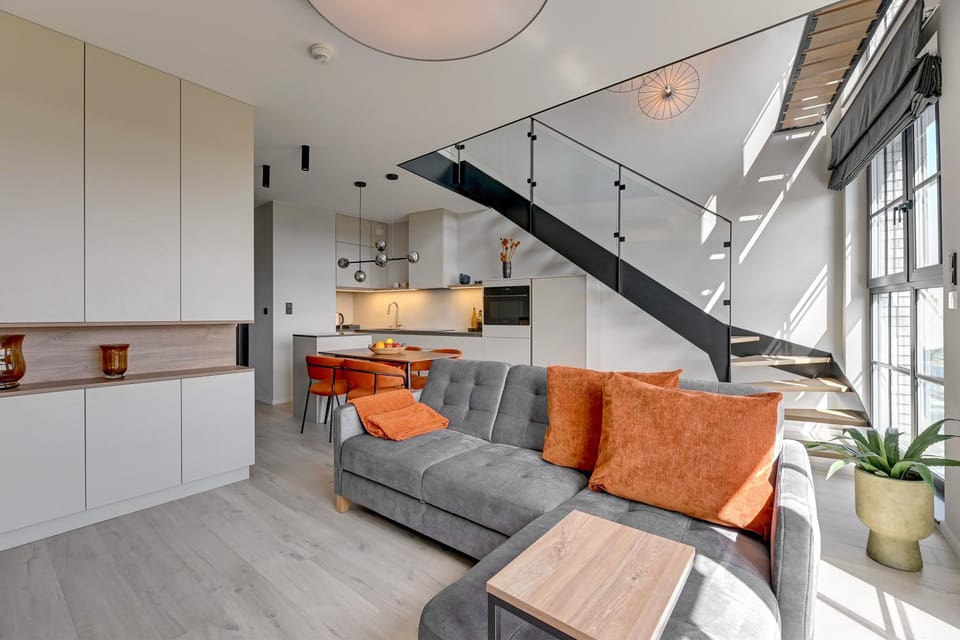 Kitchen or kitchenette, Living room, Seating area