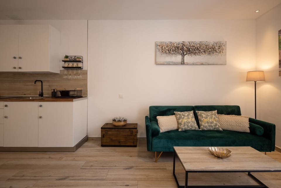 Living room, kitchen