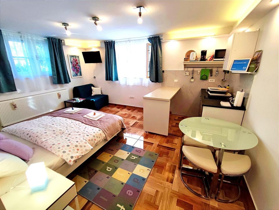 Bed, TV and multimedia, Kitchen or kitchenette, Living room, Photo of the whole room, Seating area, Dining area, Bedroom, Area and facilities, hair dresser, minibar, stove, kitchen