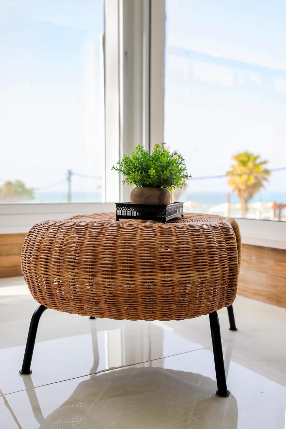 Living room, Seating area, Sea view
