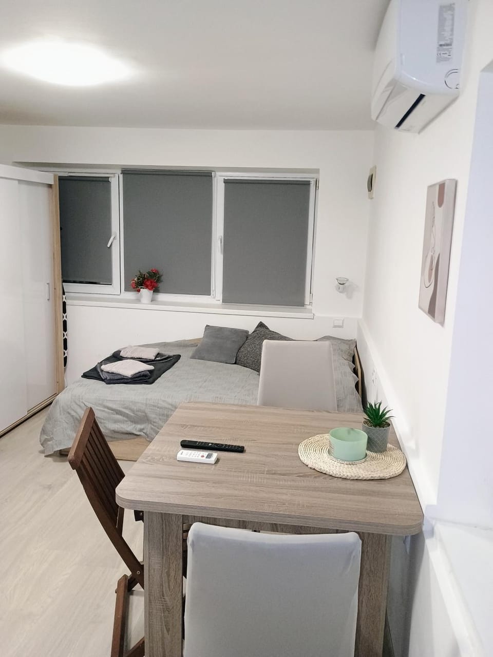 Bed, Living room, Photo of the whole room, Dining area, Bedroom