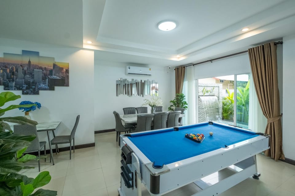 Property building, Living room, Swimming pool