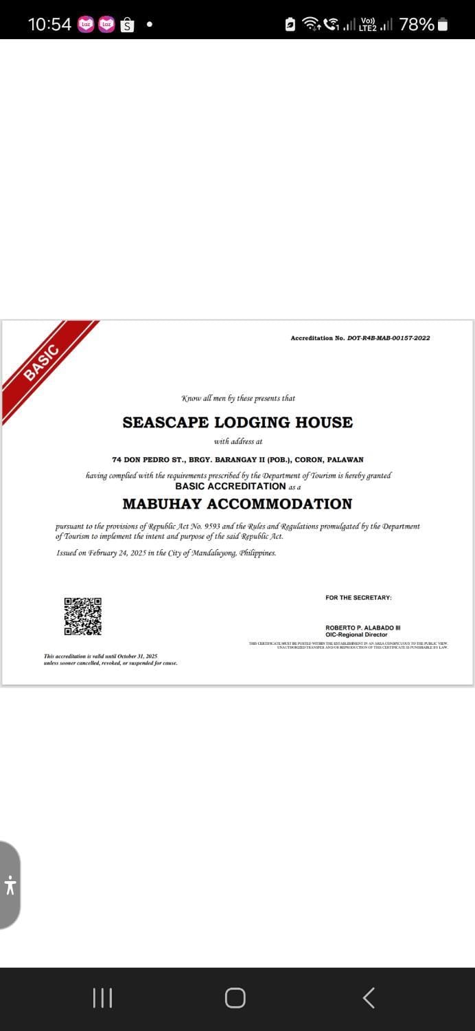 Seascape Lodging House Bed and Breakfast in Coron