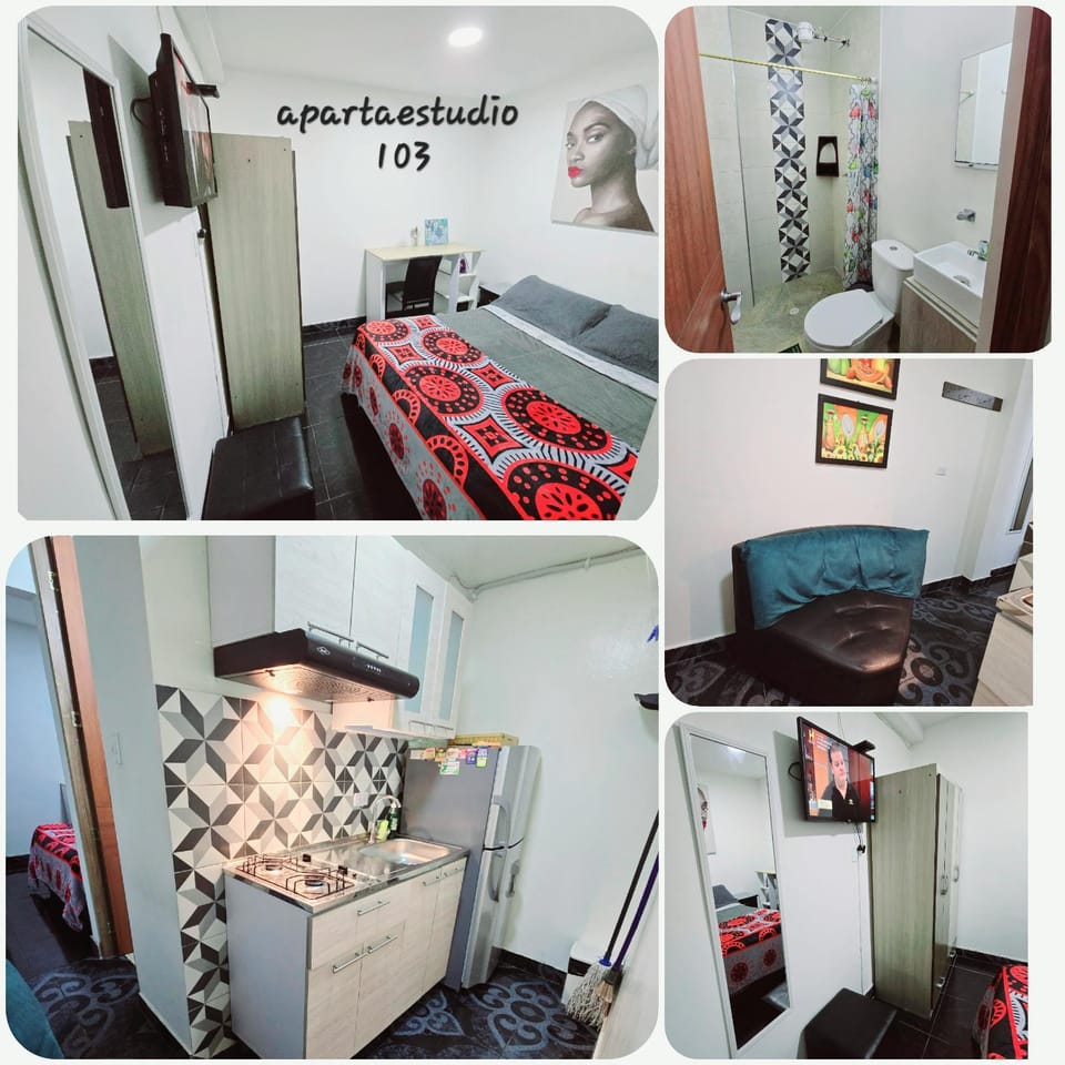 CAS Apartaestudios con cocina independiente cerca al aeropuerto Bogotá 1-4 piso Apartment in Bogota