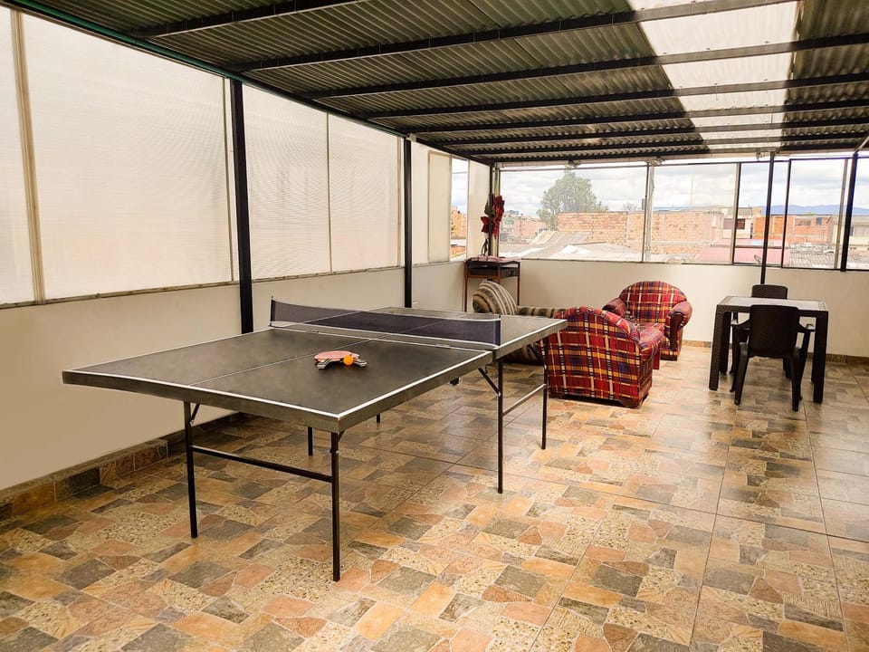 Table tennis, Table tennis, View (from property/room), Living room, Seating area, Dining area