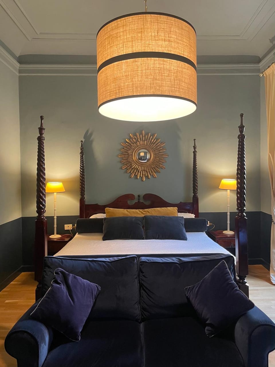 Bed, Decorative detail, Bedroom
