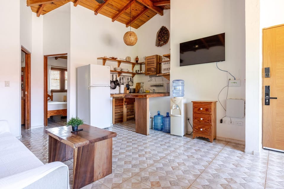 Living room, kitchen