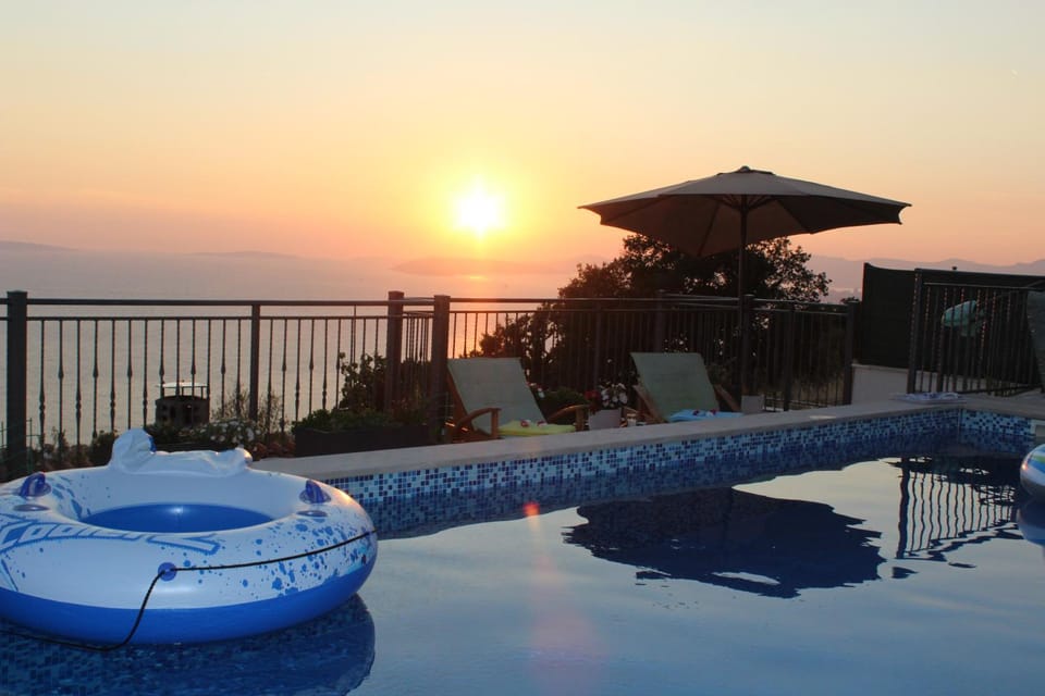 Swimming pool, Sunset