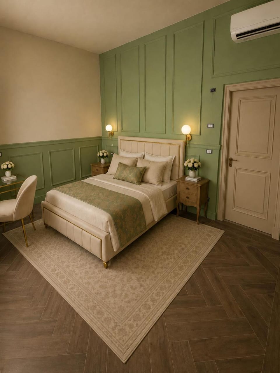 Photo of the whole room, Bedroom