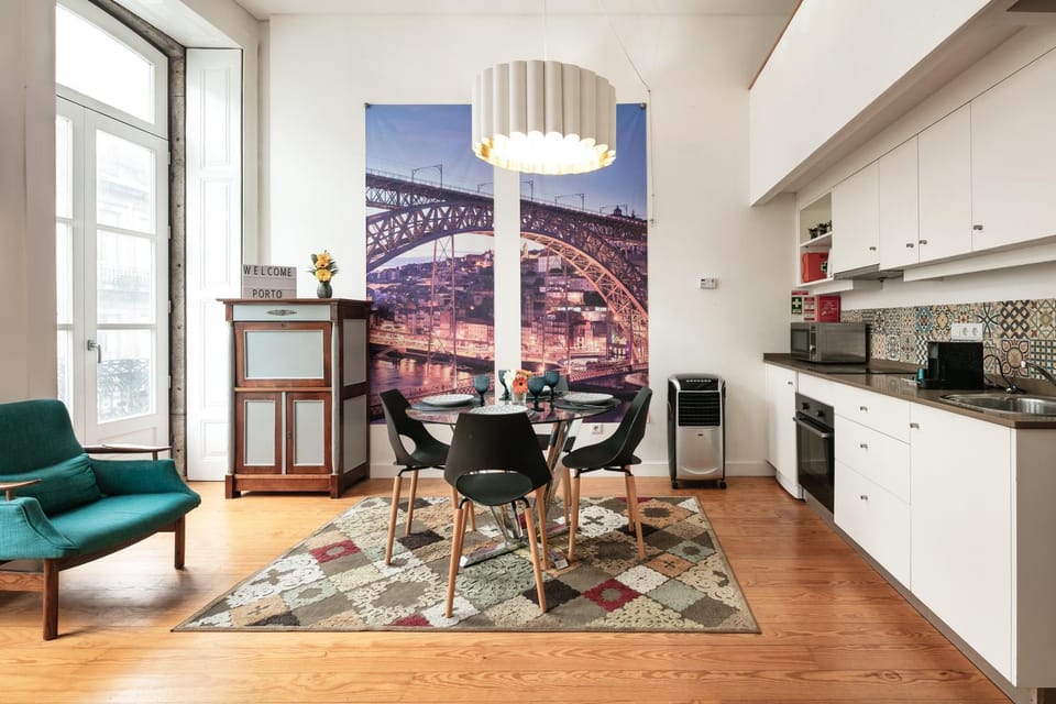 Kitchen or kitchenette, Living room, Dining area