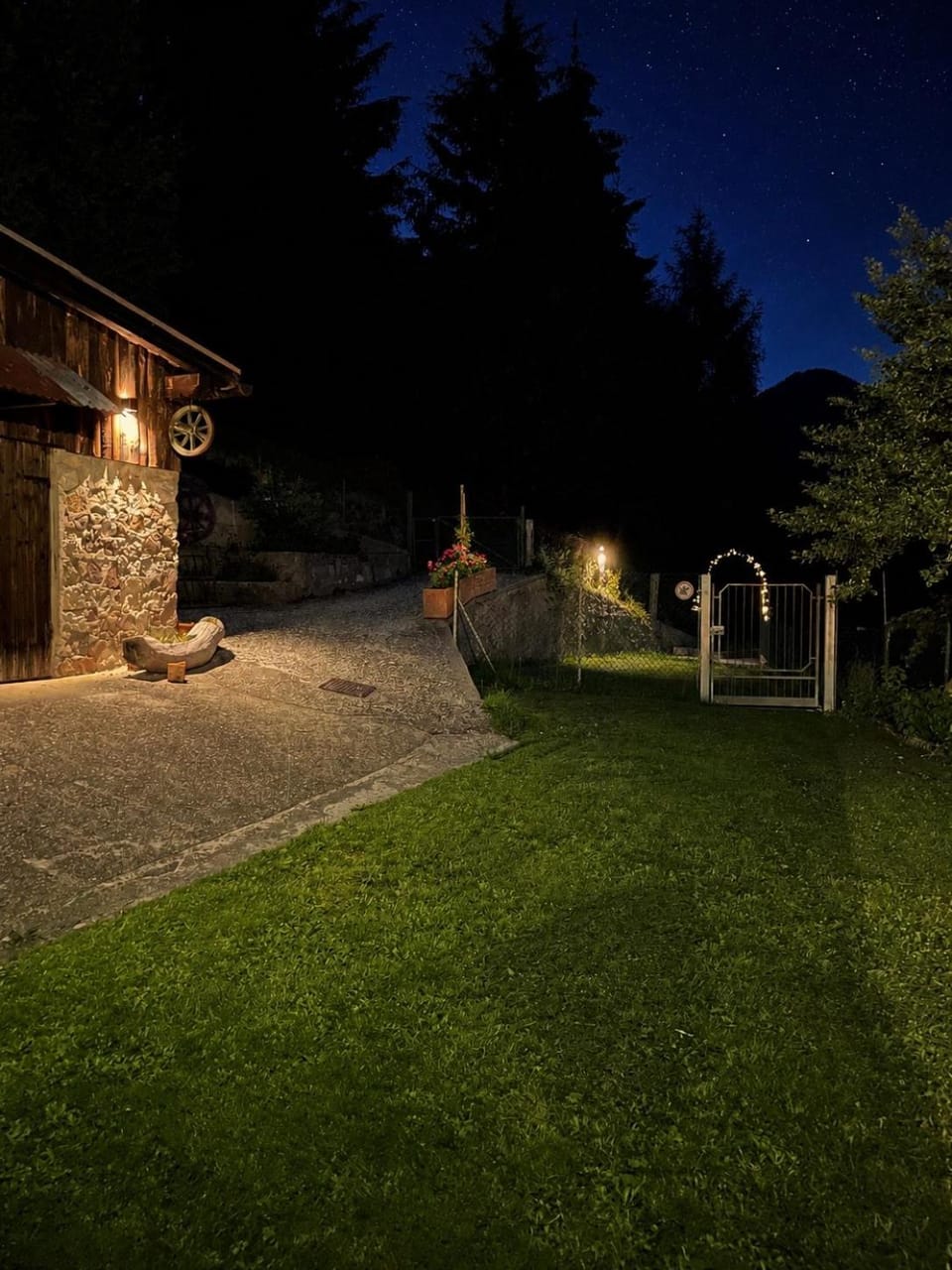 Spring, Night, Natural landscape, Garden, Garden view