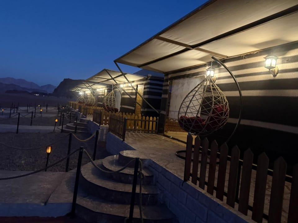 Patio, Night, Natural landscape, Mountain view