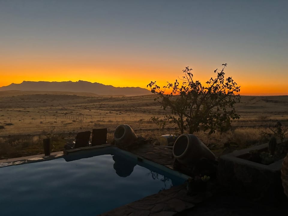 Pool view, Swimming pool, Sunset