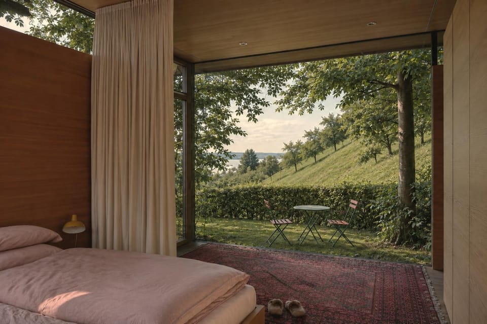 Bed, View (from property/room), Photo of the whole room, Bedroom, Garden view