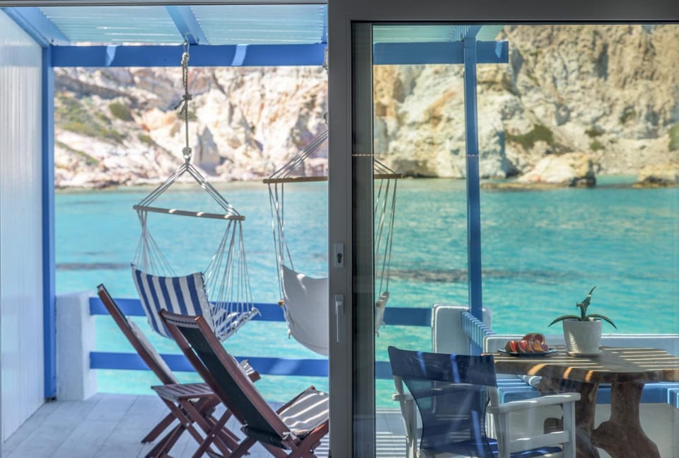 Aquanis Anchored, sea front house, Firopotamos House in Milos
