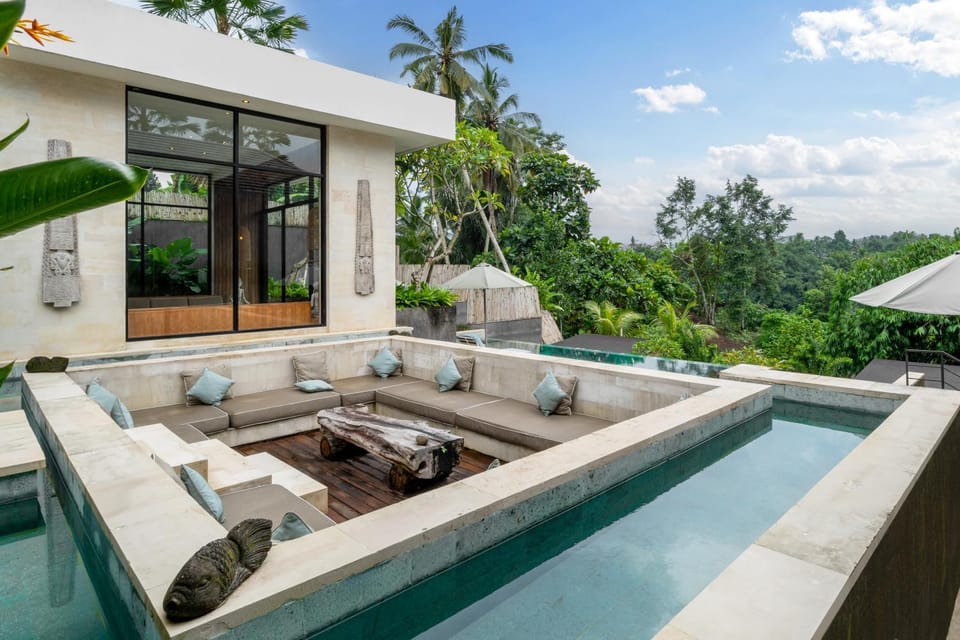 Property building, Natural landscape, View (from property/room), Seating area, Pool view, Swimming pool, sunbed