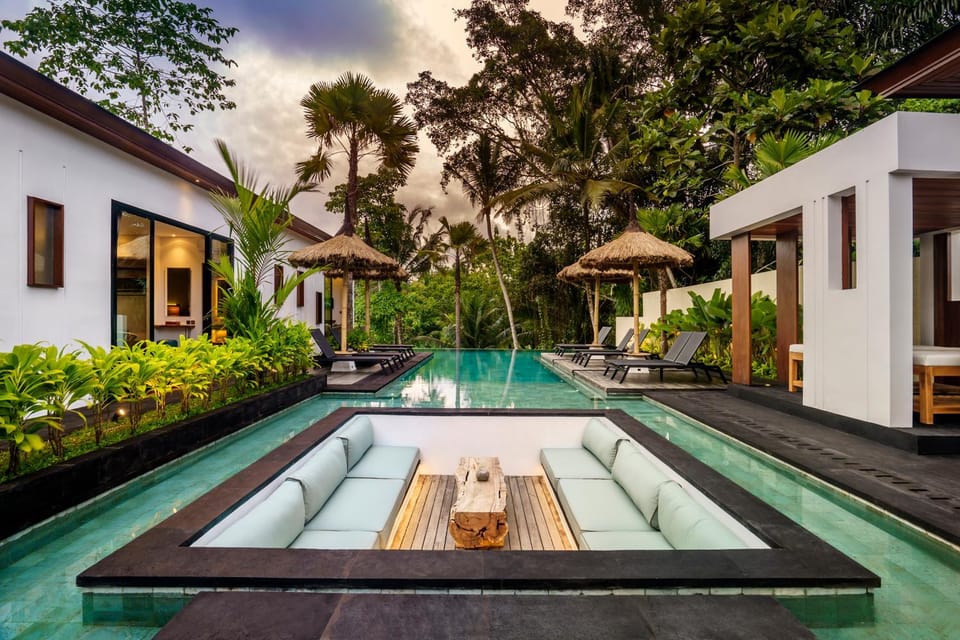 Property building, Natural landscape, Garden, Garden view, Pool view, Swimming pool, sunbed