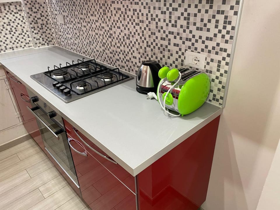 Kitchen or kitchenette, toaster