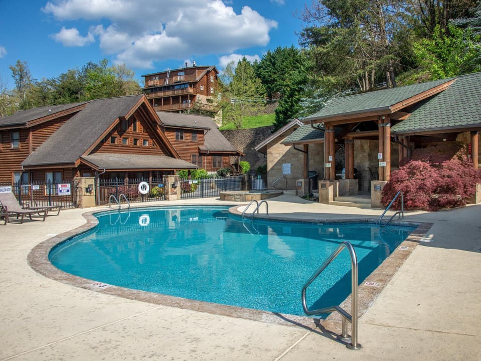 Property building, Natural landscape, Garden, Seating area, Swimming pool