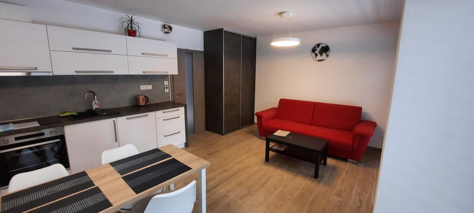Kitchen or kitchenette, Living room, Dining area