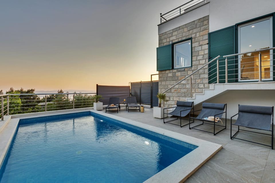 View (from property/room), Sea view, Swimming pool, Sunset