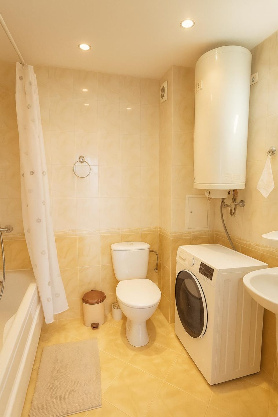 Toilet, Bath, washing machine