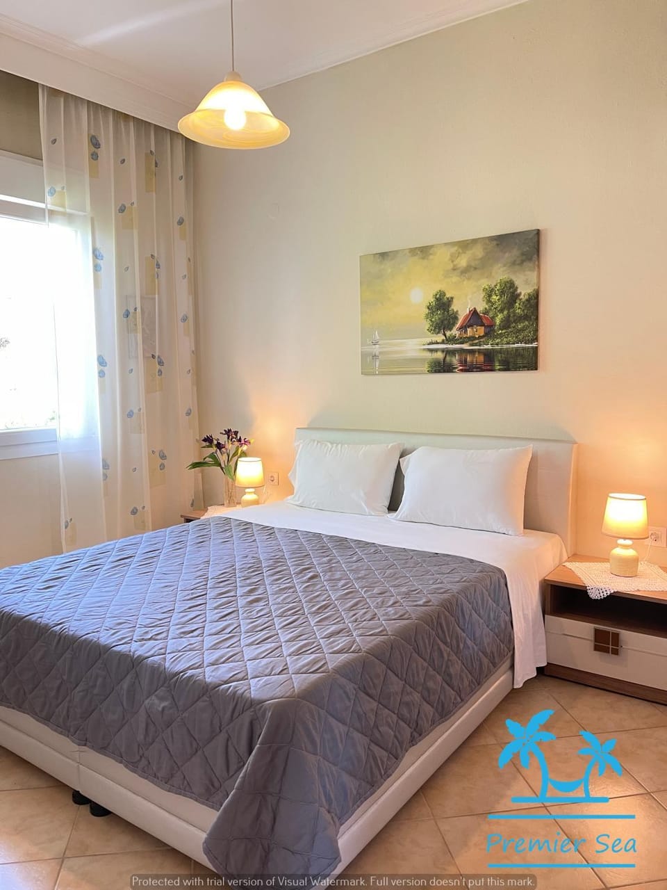 Bed, Mountain view, Sea view