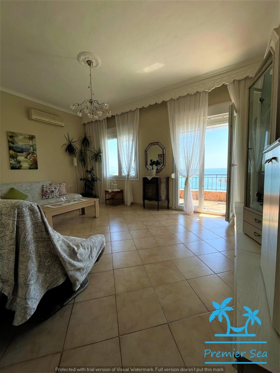 Living room, Seating area, Sea view