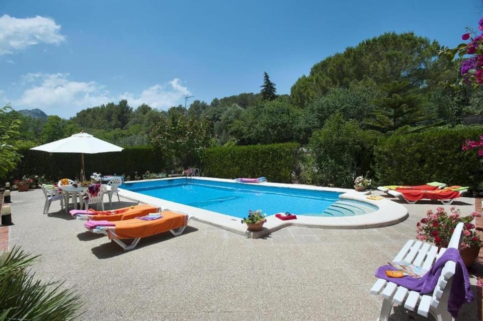 Property building, Living room, Swimming pool