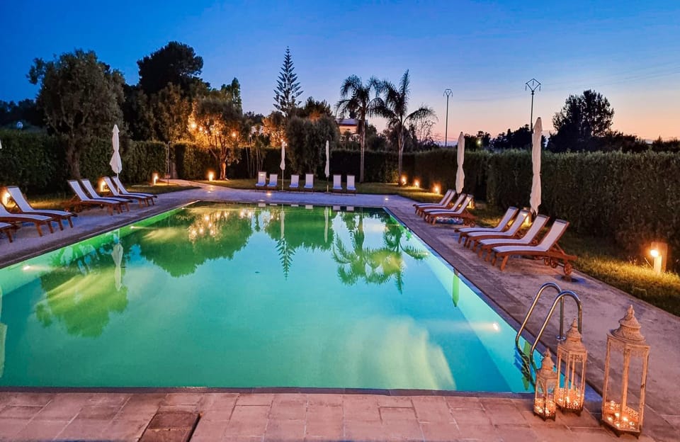 Property building, Living room, Swimming pool