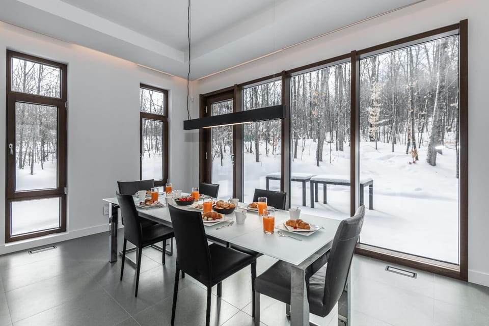 Natural landscape, Winter, Seating area, Dining area