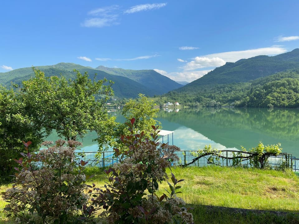 Spring, Day, Natural landscape, Lake view, Mountain view