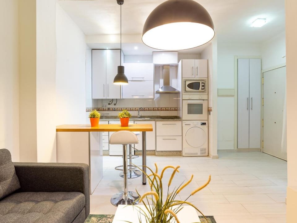 Kitchen or kitchenette, Living room, Dining area