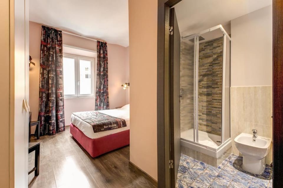 Shower, Bed, Photo of the whole room