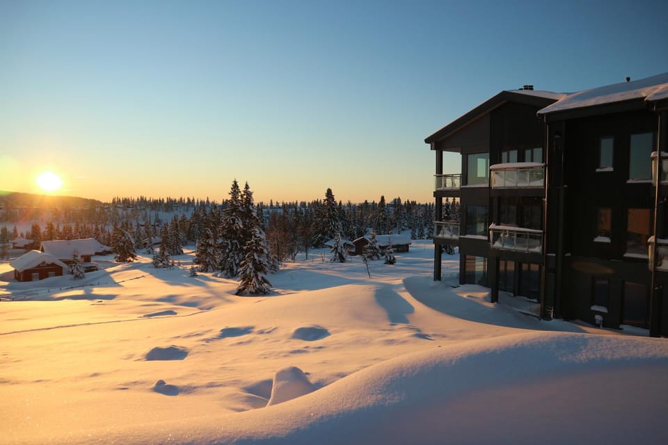 Property building, Day, Natural landscape, Winter, Sunset