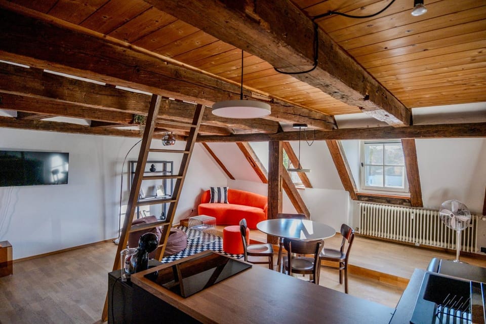 TV and multimedia, Kitchen or kitchenette, Living room, Photo of the whole room, Seating area