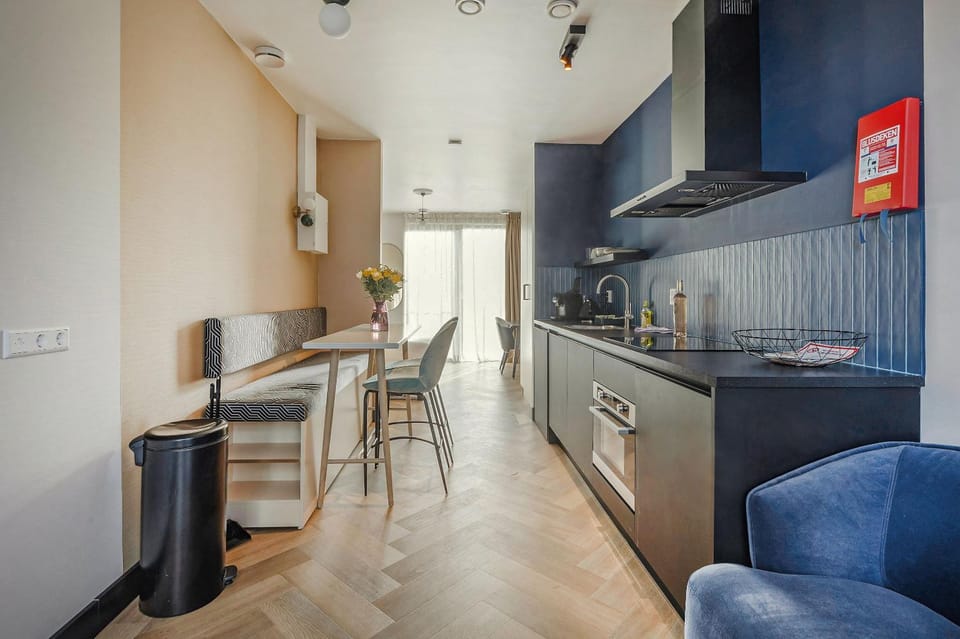 Living room, kitchen