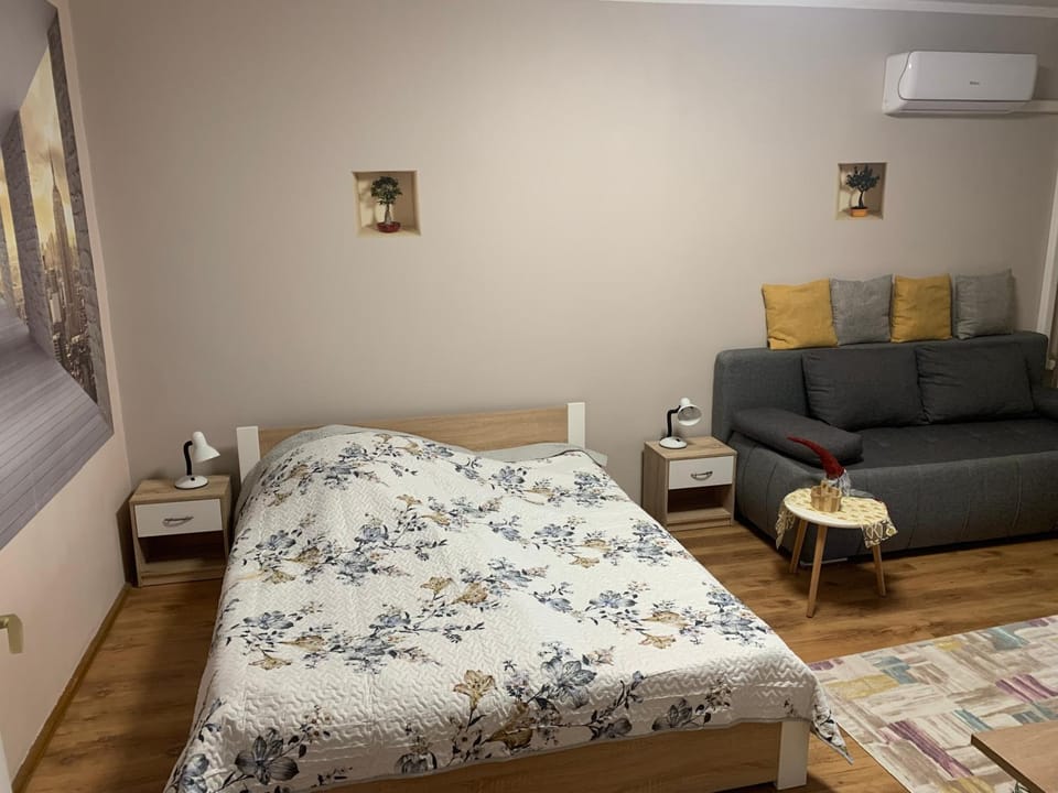 Bed, Living room, Photo of the whole room, Seating area