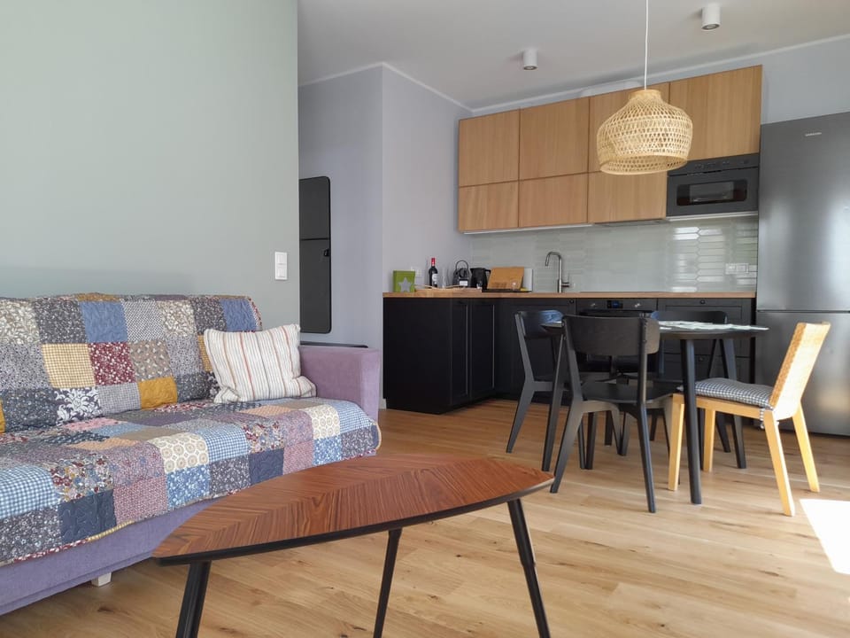 Kitchen or kitchenette, Living room, Dining area