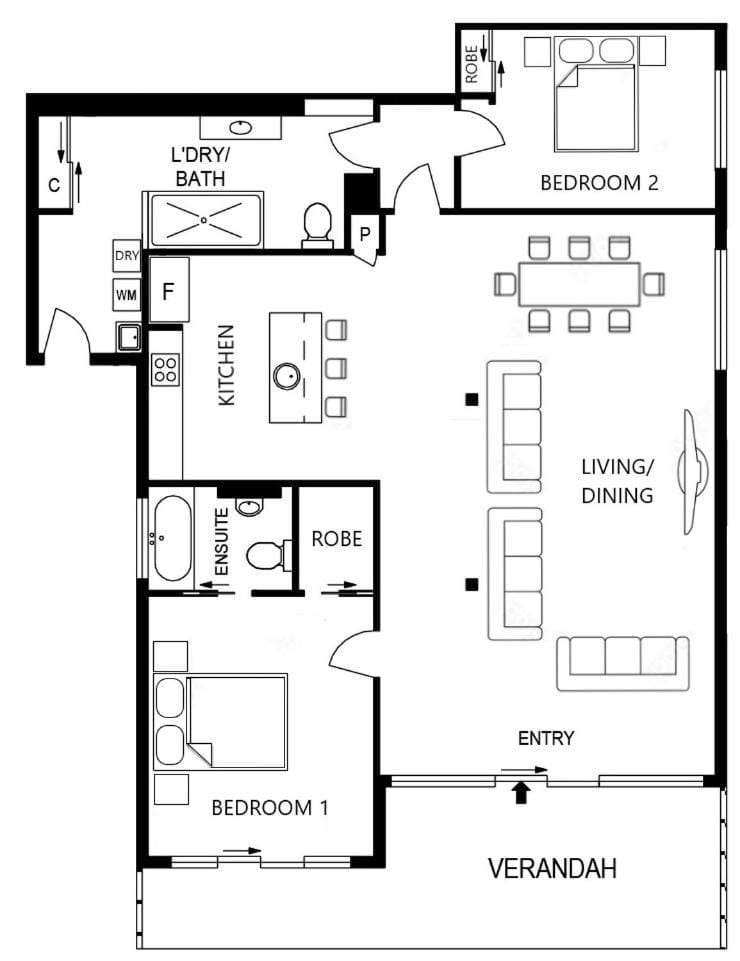 Floor plan, Food