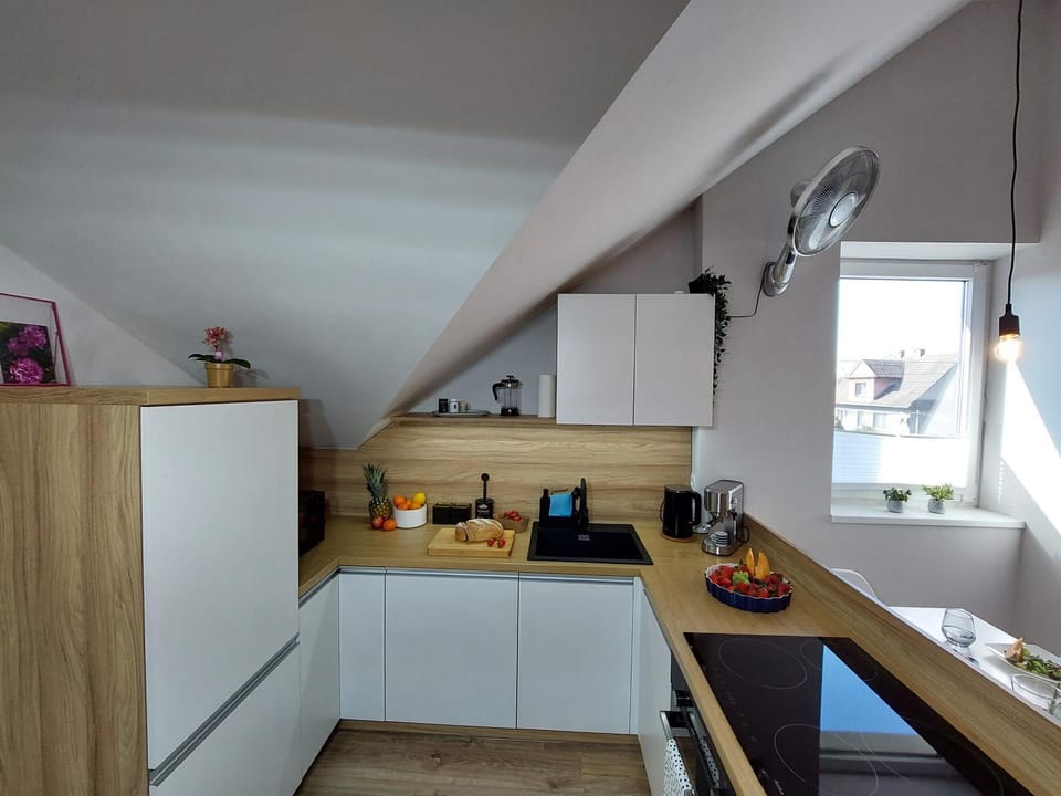 Kitchen or kitchenette, oven, stove