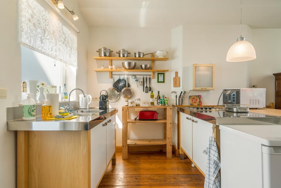 Kitchen or kitchenette, stove, kitchen