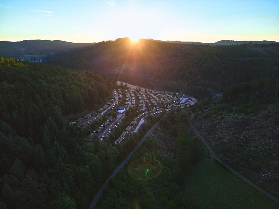 Natural landscape, Bird's eye view, Sunset