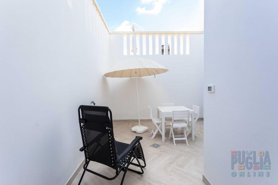 Patio, Dining area, Text overlay