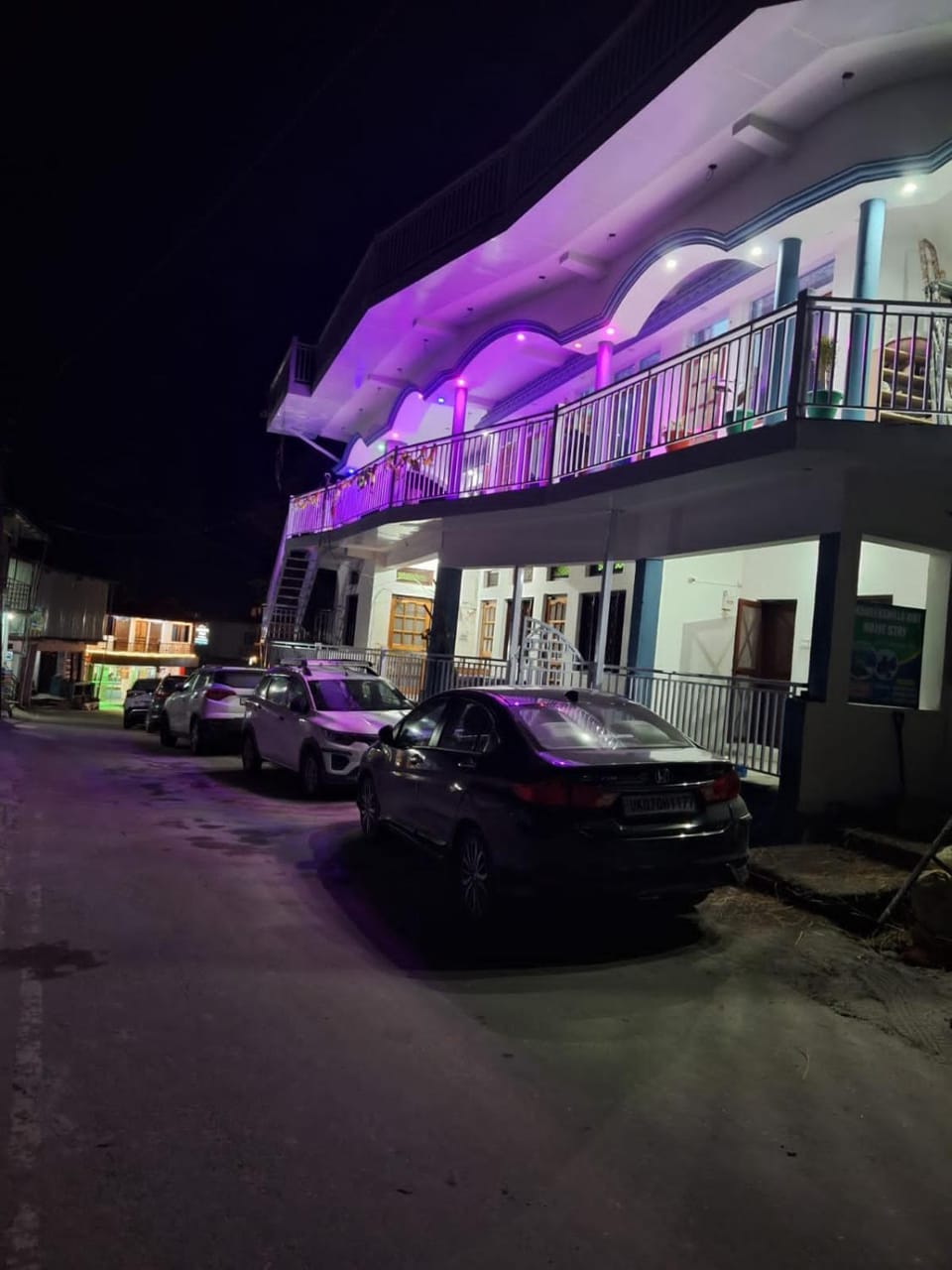 Property building, Night, Parking