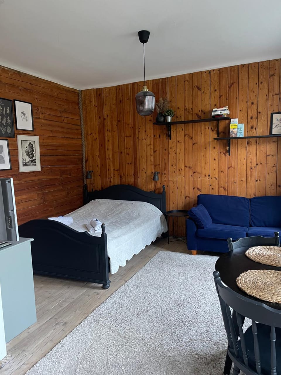 Bed, Living room, Photo of the whole room, Seating area, Bedroom