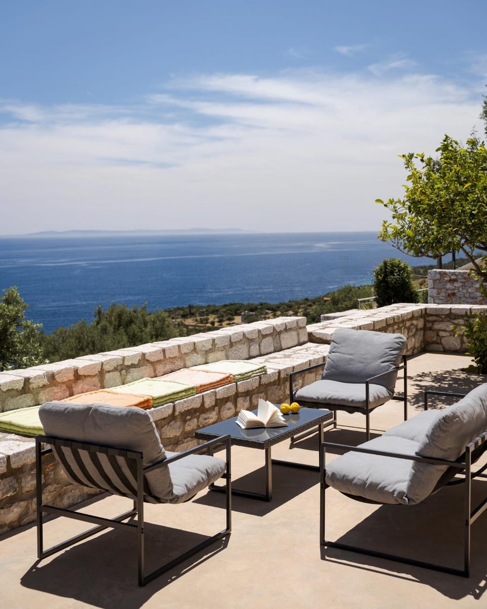 Patio, Day, Natural landscape, View (from property/room), Balcony/Terrace, Seating area, Sea view