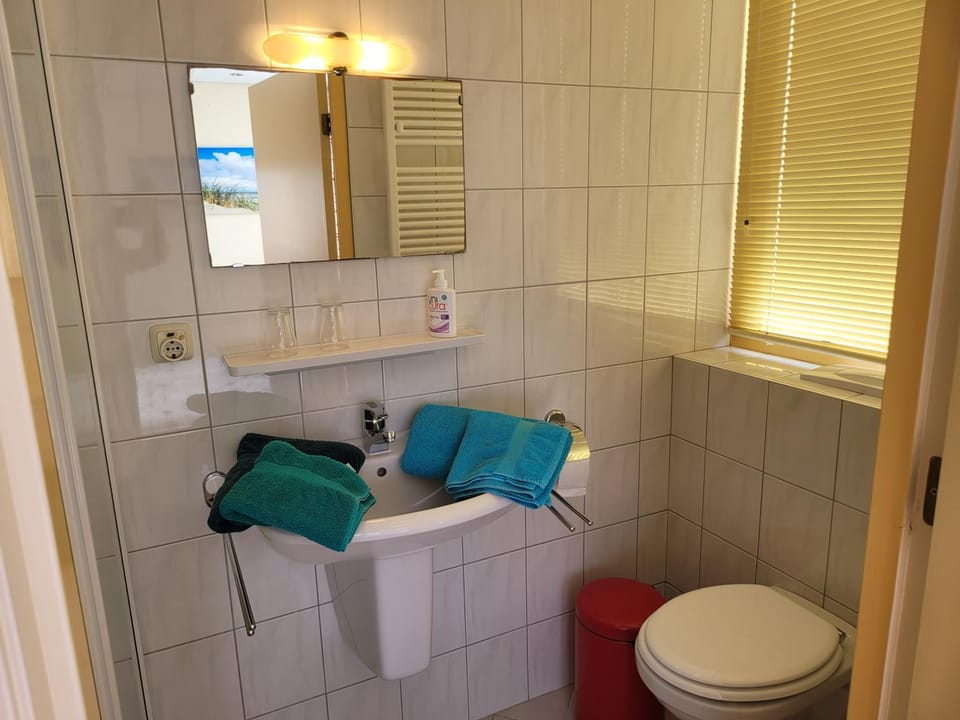 Toilet, towels