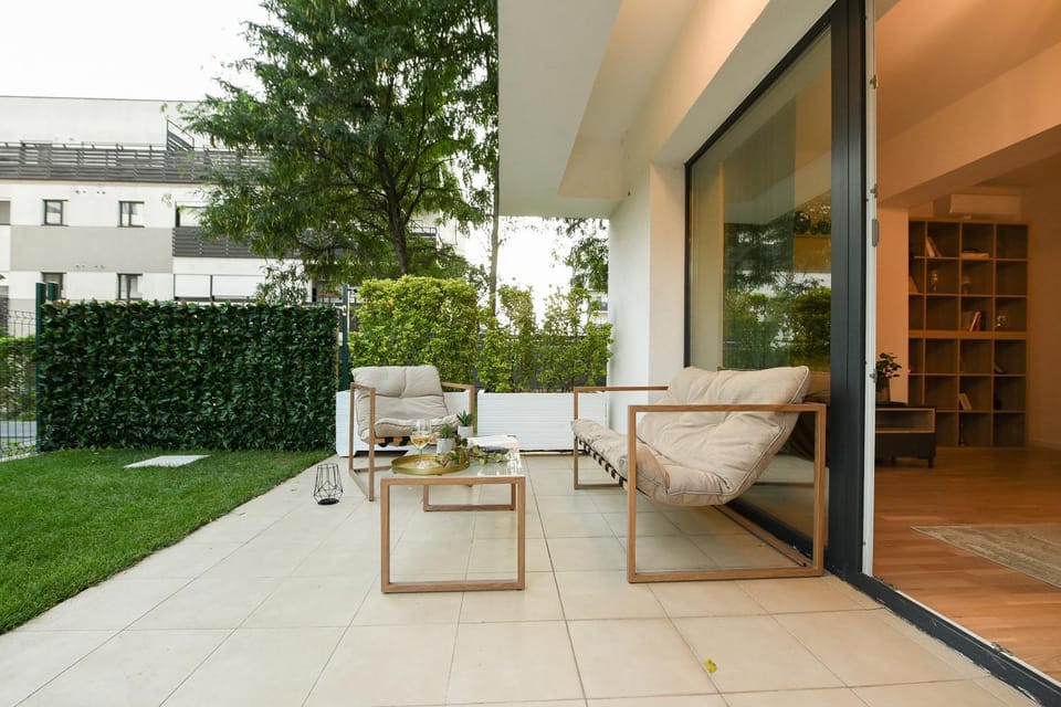 Patio, Garden, Seating area, Garden view